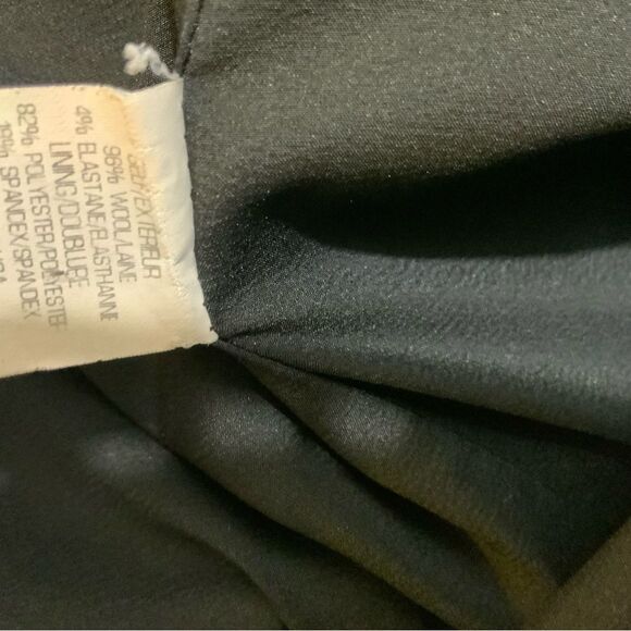 Theory Black Sleeveless Sheath Dress In Sevona Stretch Wool Size 12 - Picture 9 of 9